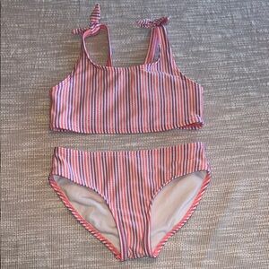 Cat & Jack Girls Striped Swim Set | Size 10/12